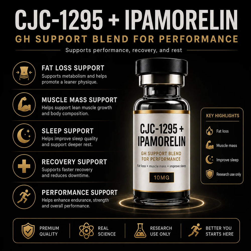 CJC-1295 + Ipamorelin | GH, Fat Loss & Muscle Support