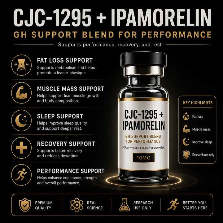 CJC-1295 + Ipamorelin | GH, Fat Loss & Muscle Support